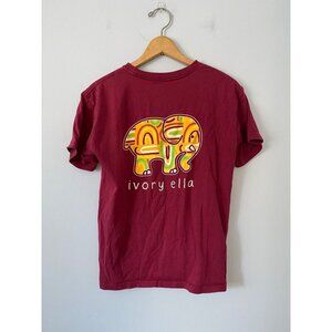 Ivory Ella Size Small Organic Cotton Graphic Print Pocket T-shirt